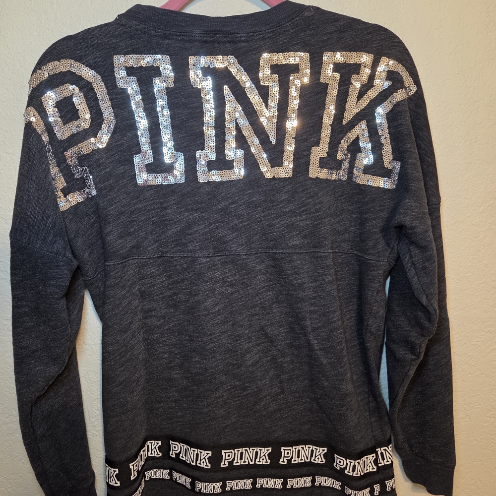 PINK Victoria's Secret Kids Gray Sweatshirt - Picture 4 of 6